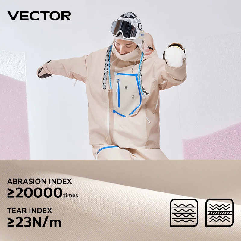 VECTOR Men Women Ski Jacket Winter Warm Windproof Waterproof Outdoor Sports Snowboard Ski Coat Trousers Snow Clothes Women