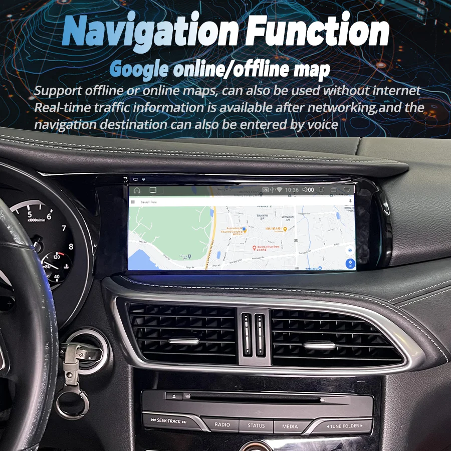 10.25inch Android Screen For Infiniti QX30 Q30 2015-2018 Stereo Multimedia Player Carplay Car Bluetooth GPS Navigation Head Unit