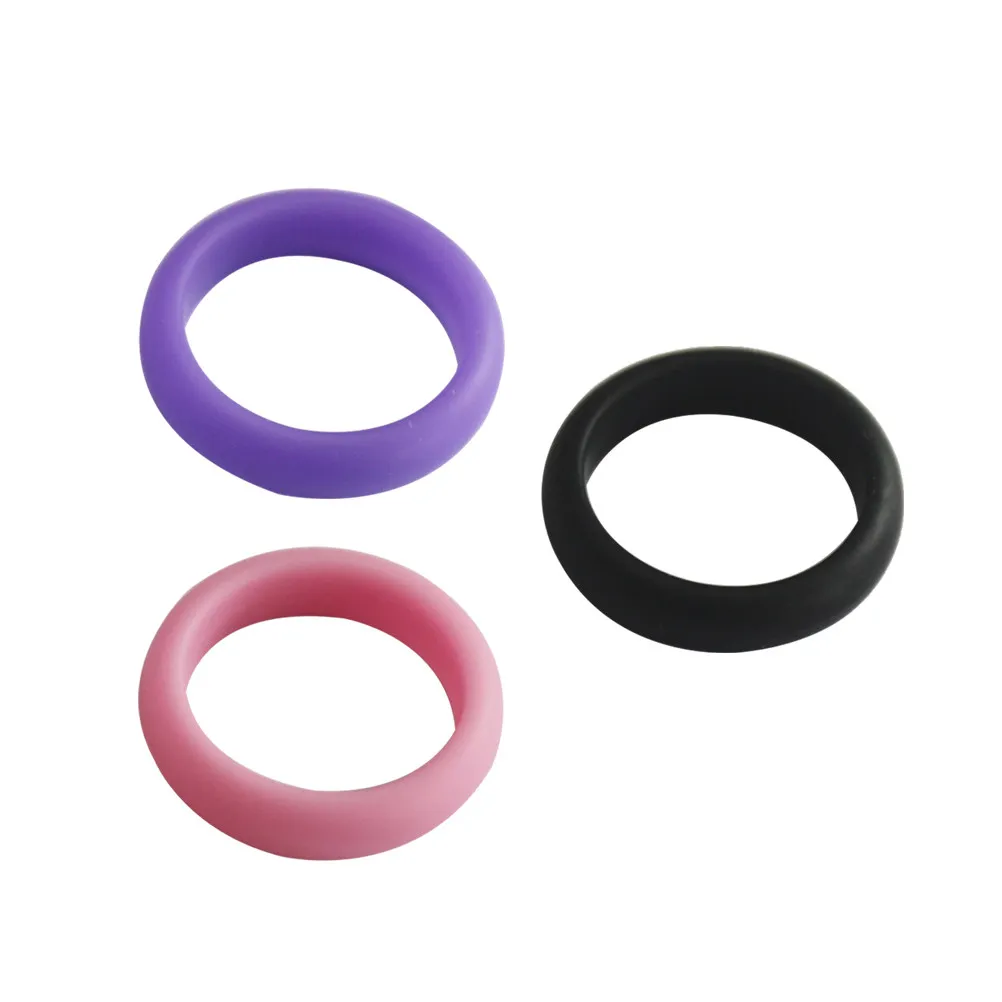 3Pcs Flexible Silicone Rings Comfort Fit Waterproof for Active Lifestyle Gym Running Travel Daily Wear Unisex Size 4