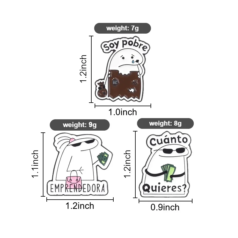 Creative Funny Enamel Pin, Spanish Life Status Badge, Fashion Accessory, Unisex Design, Perfect Gift for Friends, Fun and Unique
