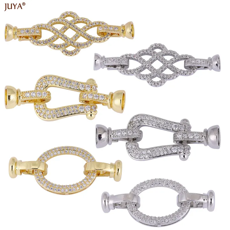 

AAA Cubic Zirconia Connector Clasps Fastener 18K Gold Plated For DIY Needleworks Bracelets Necklaces Jewelry Making Accessories