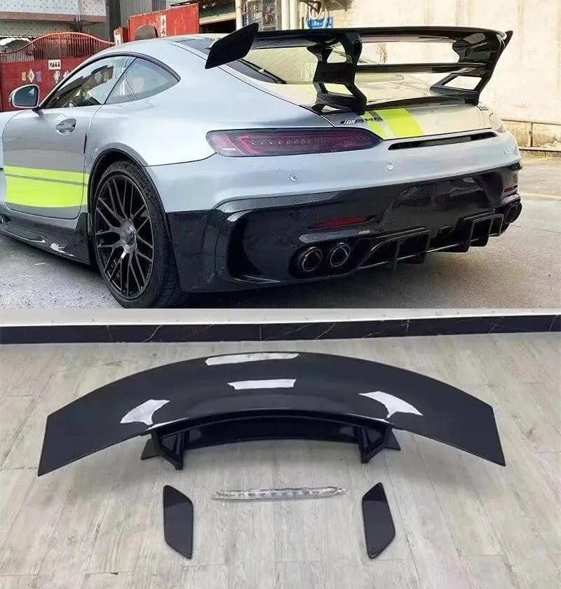 

For Mercedes Benz AMG GT GT 2015-2022 Real Carbon Fiber Spoiler Roof Top Rear Empennage Body Kit