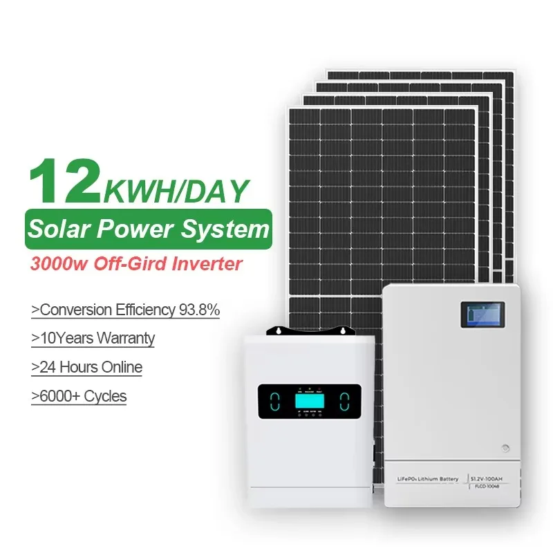 Customized Home Commercial Industrial Use Complete 20kw 50kw Monocrystalline Silicon Hybrid Energy System MPPT Controller Lithiu