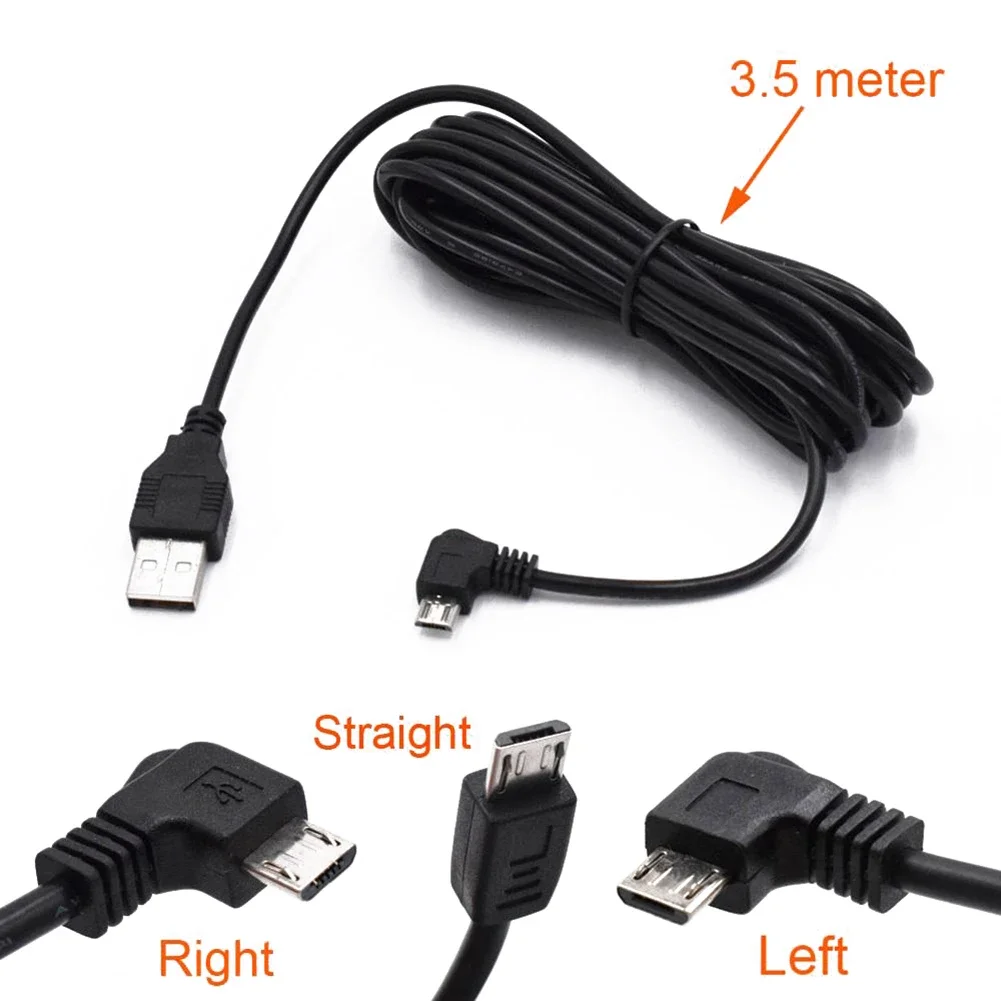 For Car Charging USB Cable 3 5m for For Car DVR Camera GPS PAD Mobile Devices Compatible with 5V USB Input and Output 1A to 3A
