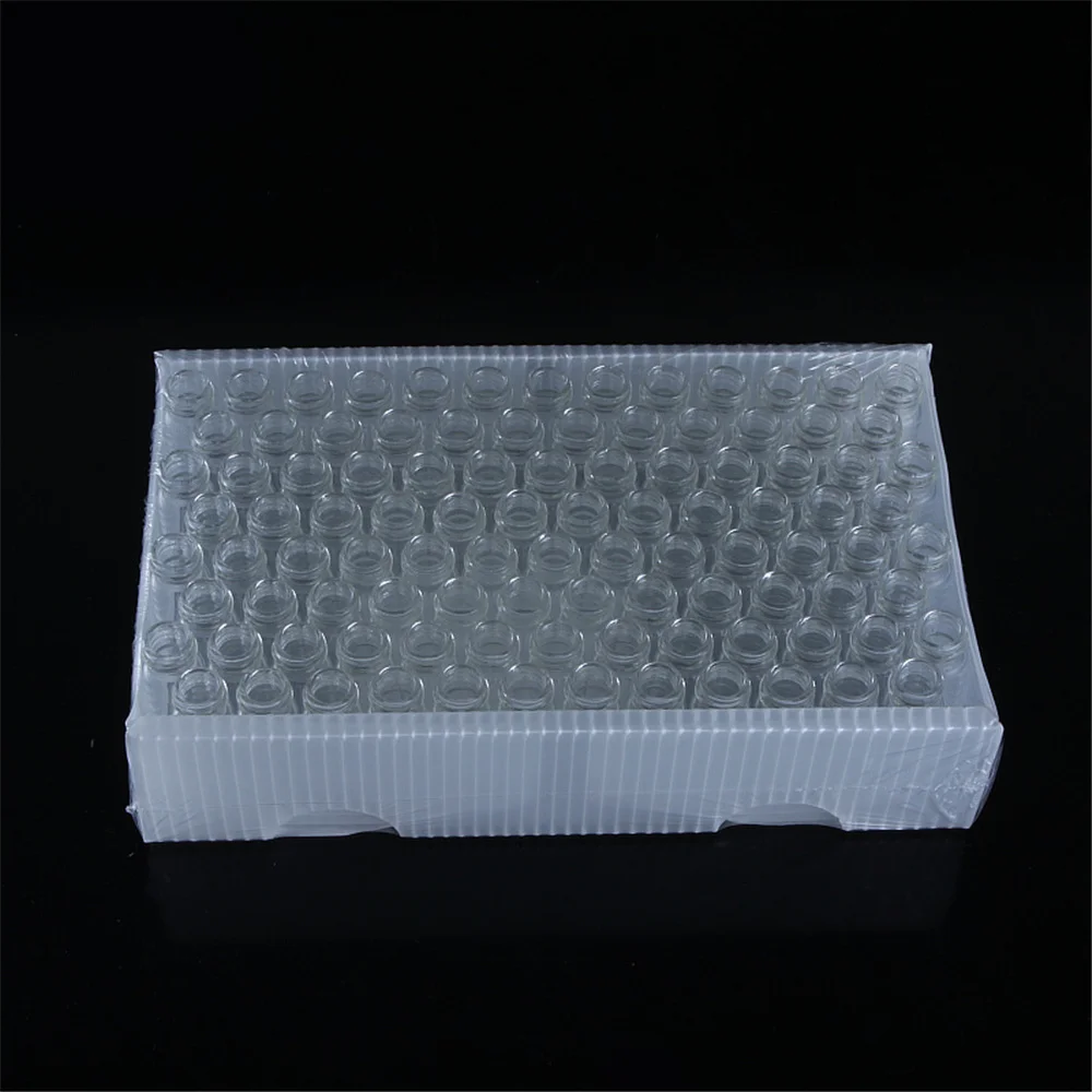 100pcs/lot Screw neck Chromatography vial for Agilent 2ml Auto sample bottle 9mm with scale Parse bottle with Cover septa
