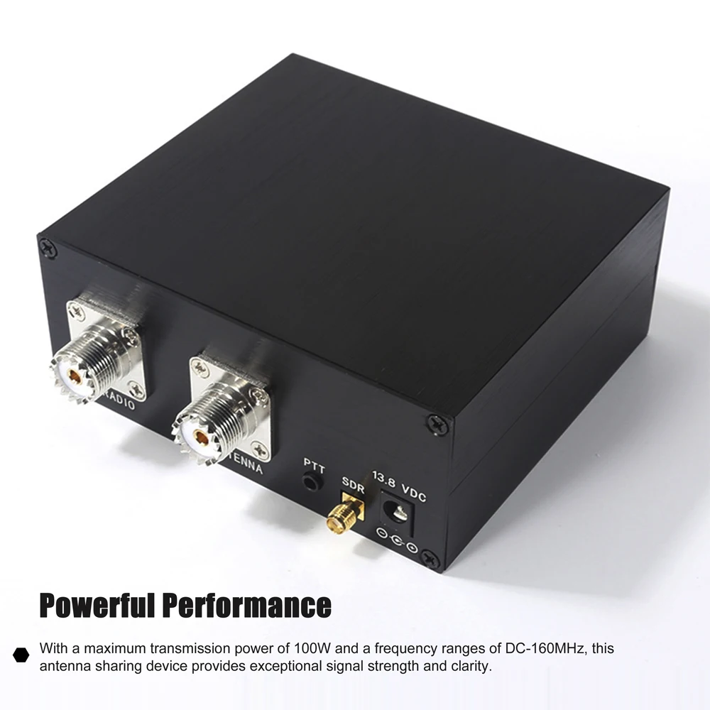 Imagem -04 - Antena Sharer Box Device Sdr Transceiver tr Switch Alumínio Alloy Box Signal Equipment Acessório 160mhz 100w