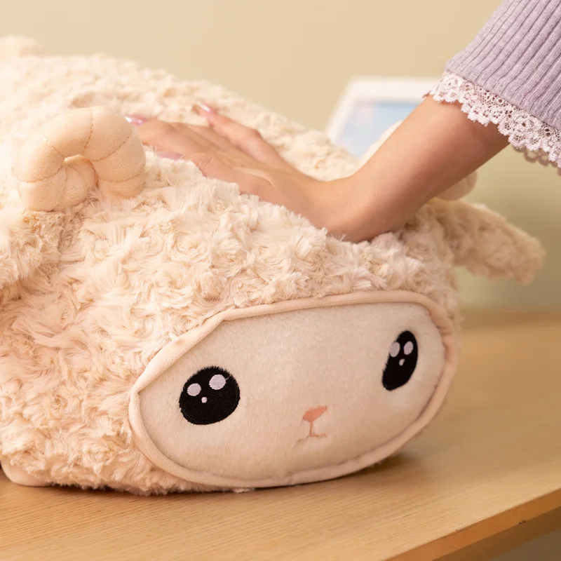 Lovely round Sheep Plush Toys Stuffed Animal Fluffy Lamb Soft Pillow - Birthday & Xmas Gifts round Ball Sheep Plushie Doll