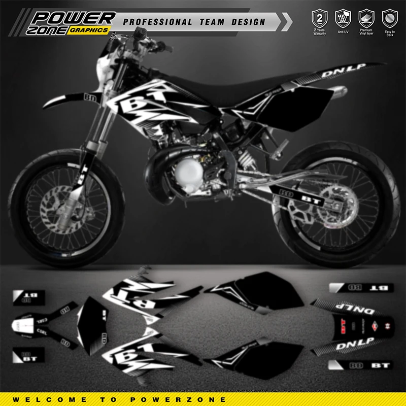 

PowerZone Team Full Graphics Decals Stickers For Beta RR 50 2006 2007 2008 2009 2010 Motorcycle Number Name Background Custom 02