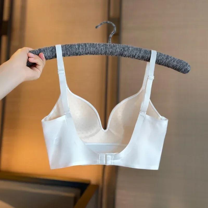 Sujetador sin espalda para mujer, Bralette Invisible, sujetadores de encaje para boda, ropa interior con espalda baja, sostén push-up, lencería sin costuras, sujetador de corsé Sexy