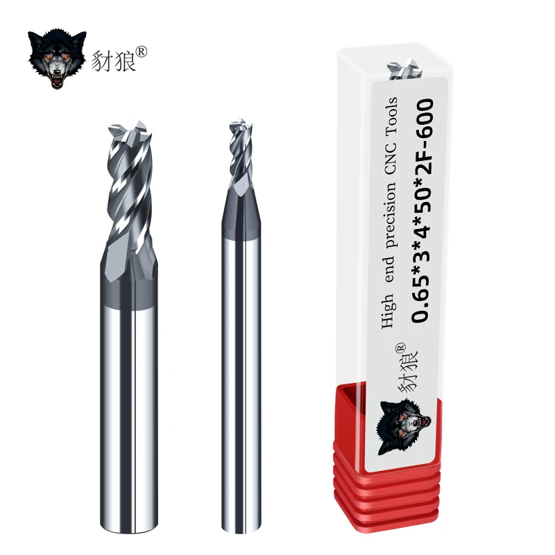 

HRC60 4Flute Tungsten Steel Carbide Nano Coating Flat End Mills For CNC Machining Center Milling Cutter Tools 4-Flute Flat End