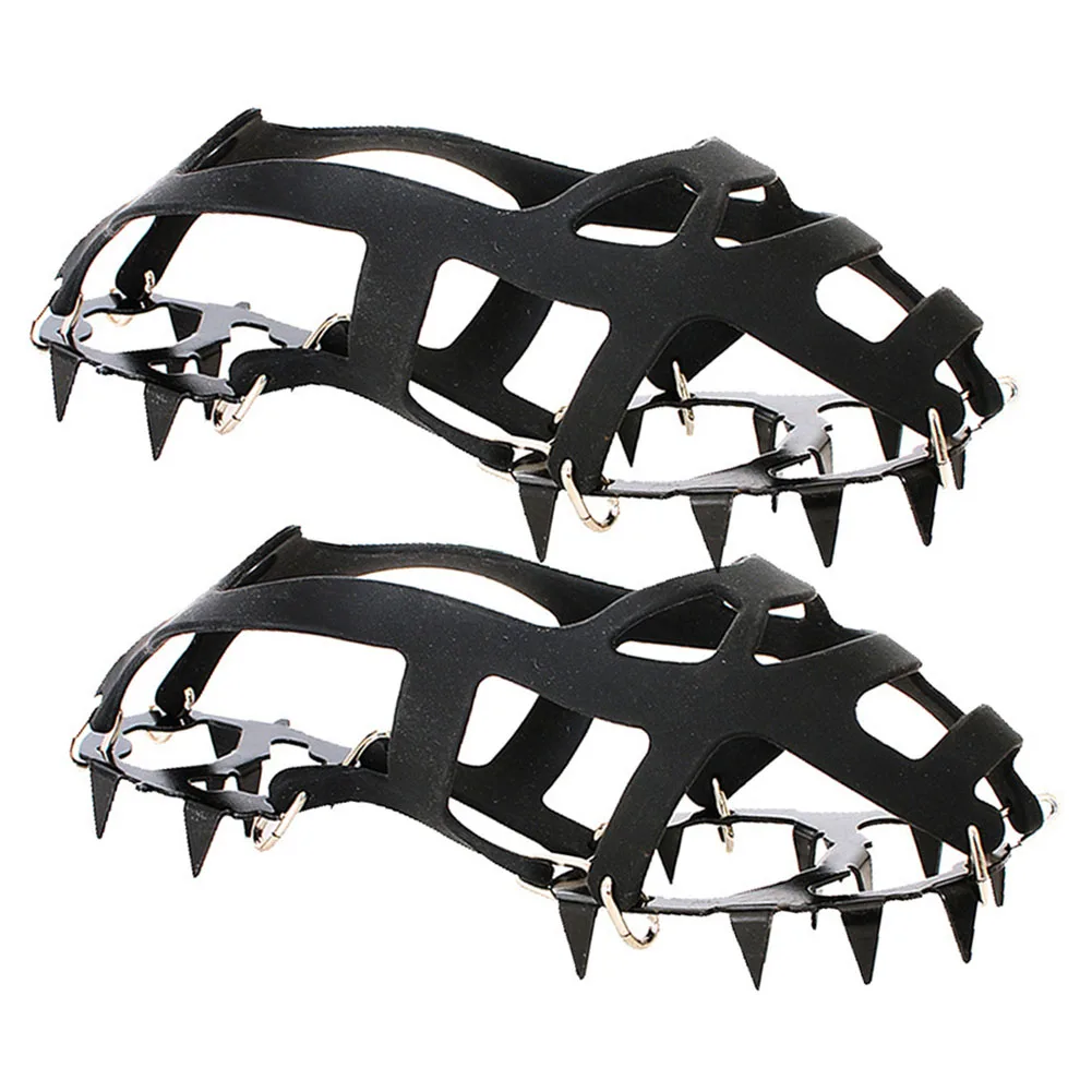 18 Teeth  Anti-slip Climbing Shoes Grippers Cleats Spikes Ice Cleats Snow Spikes Non-Slip Crampons Shoe Nail For Mountaineering