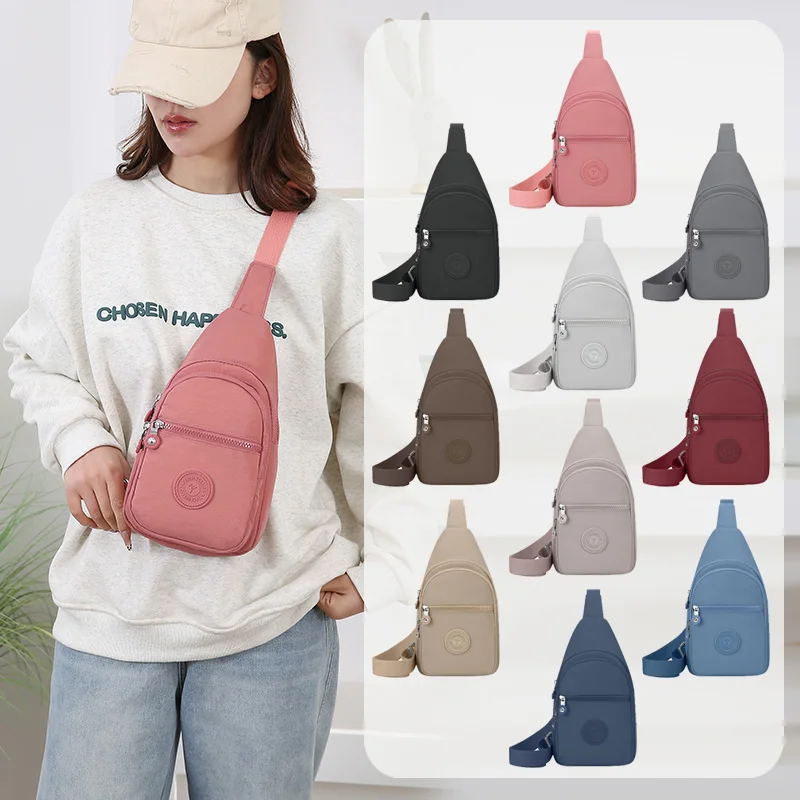 

Противоугонная нагрудная сумка большой вместимости, женская маленькая сумка на плечо, унисекс, сумки через плечо для мальчиков, спортивные легкие модные поясные сумки