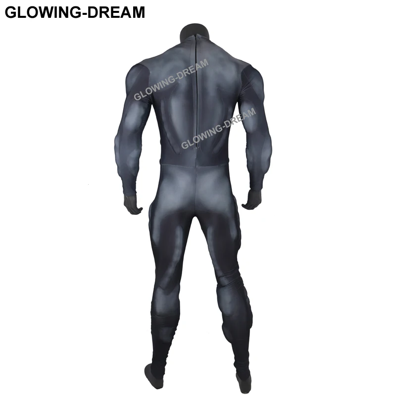 High Quality Black Muscle Costume 3D Relief Muscle Padding Suit Black Muscle Suit For Heros