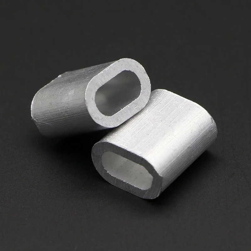 Image 7: Manchons elliptiques en aluminium à trou unique M0.5/M0.8/M1/M1.2/M1.5/M2/M2.5-M8 pour fixation de câbles et cordages – Quincaillerie de fixation ﻿