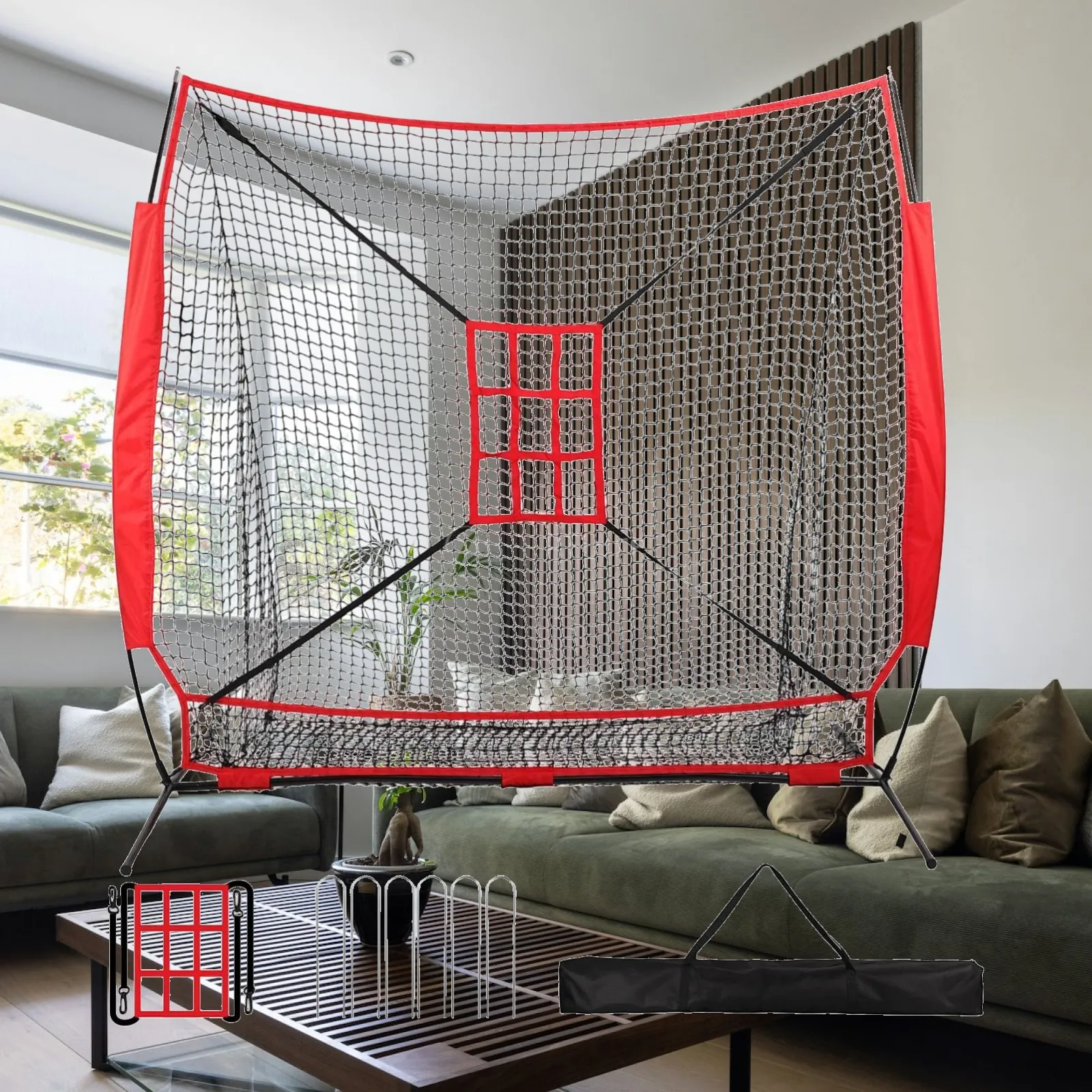 Baseball Netting Heavy Duty Catching Throwing Training Accessories for Baseballtraining Lawn Field