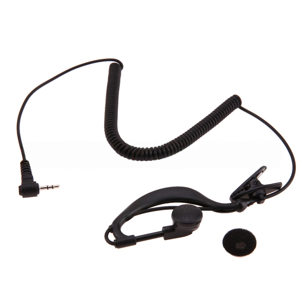 Clear Sound Quality Headset Earpiece Walkie-talkie Mic 2.5mm Single-ear Earpiece Clear Audio Curved Single-ear Hook