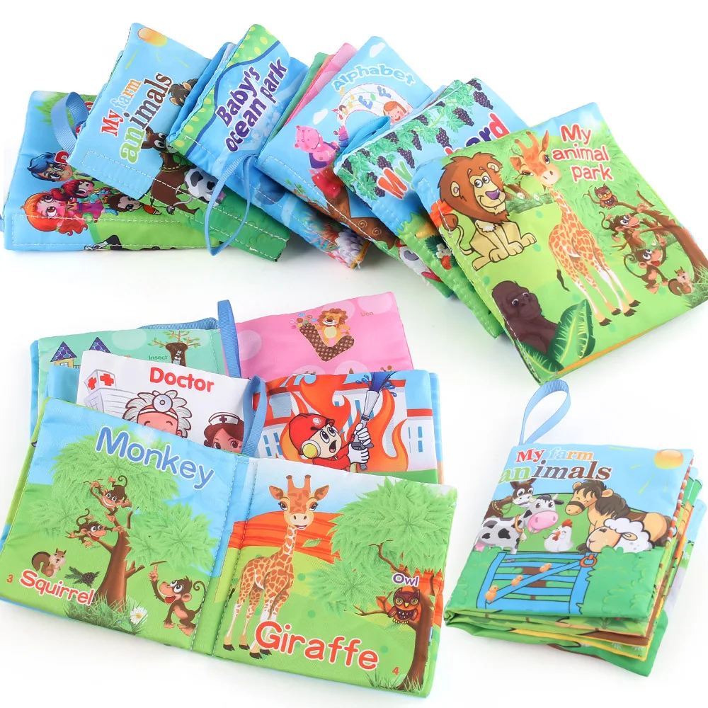 Baby cloth books for 0-3 years old, infant cognitive books, and educational toys for intelligence and early education