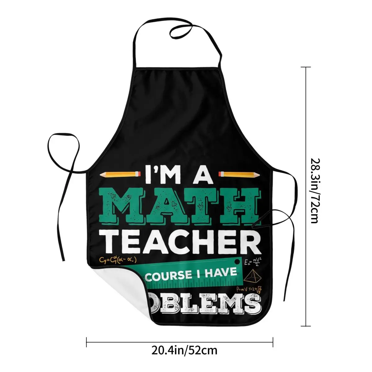 I'm A Math Teacher Of Course I Have Problems Apron Chef Cooking Tablier Bib Kitchen Cleaning Pinafore for Women Men Gardening