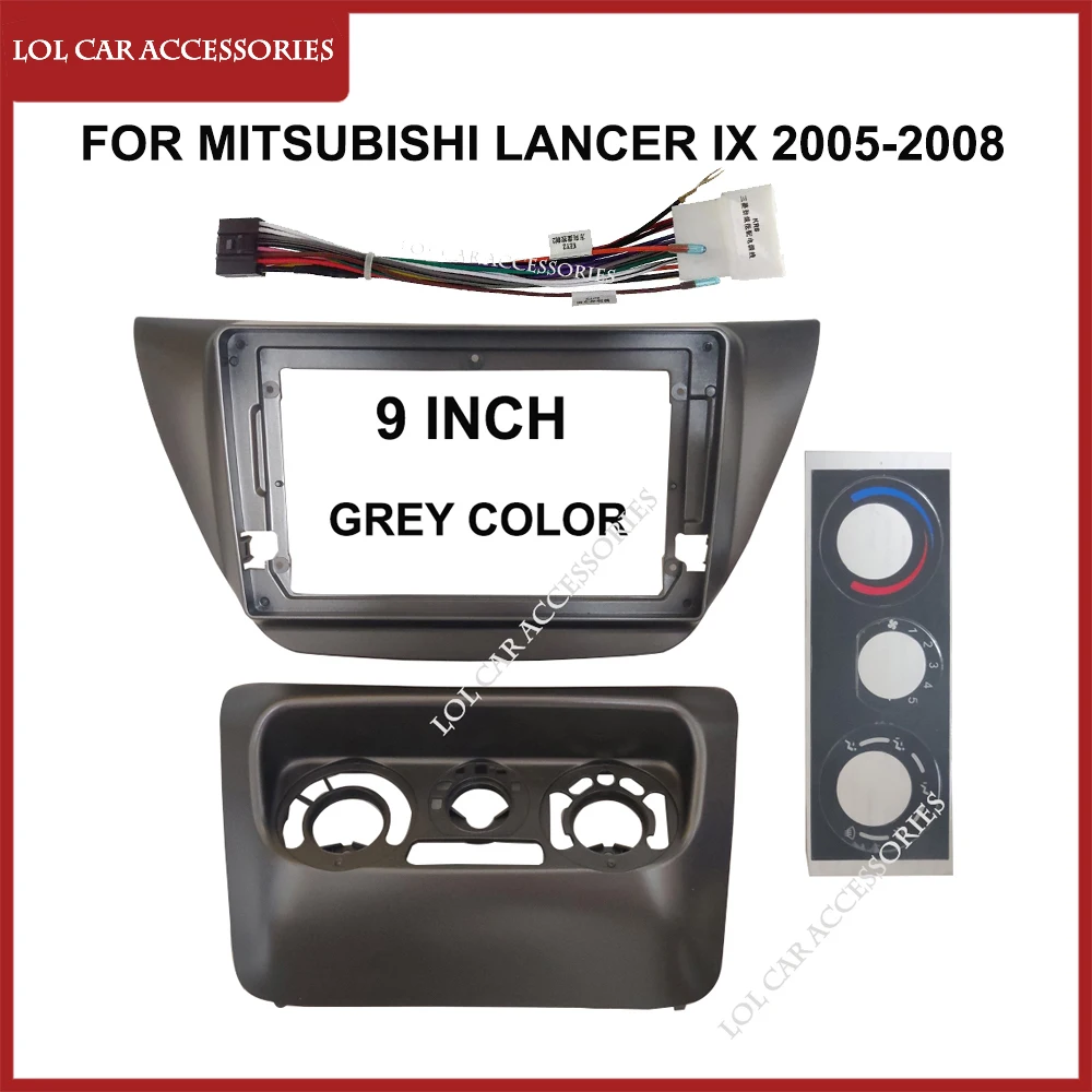 9 Inch Car Radio Fascias For MITSUBISHI Lancer IX 2005-2008 Stereo Dash Panel Frame 2 Din DVD GPS MP5 Android Player Cover