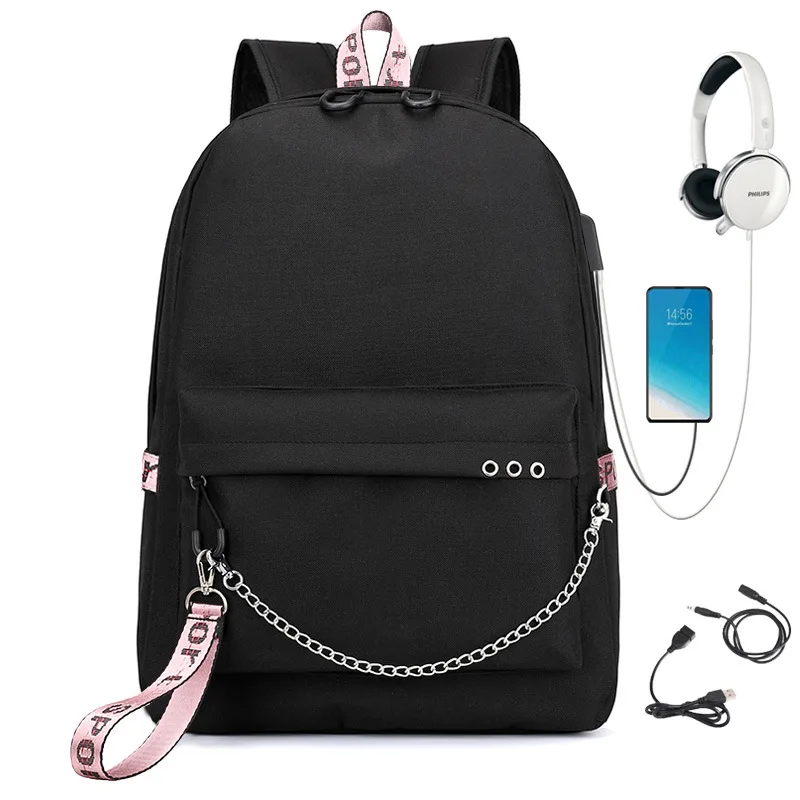 

Women Schoolbag Waterproof Backpack Zipper Teens Girl Casual Daypack Bag Back To School Bagpack Boobag Student Teenager Backpack