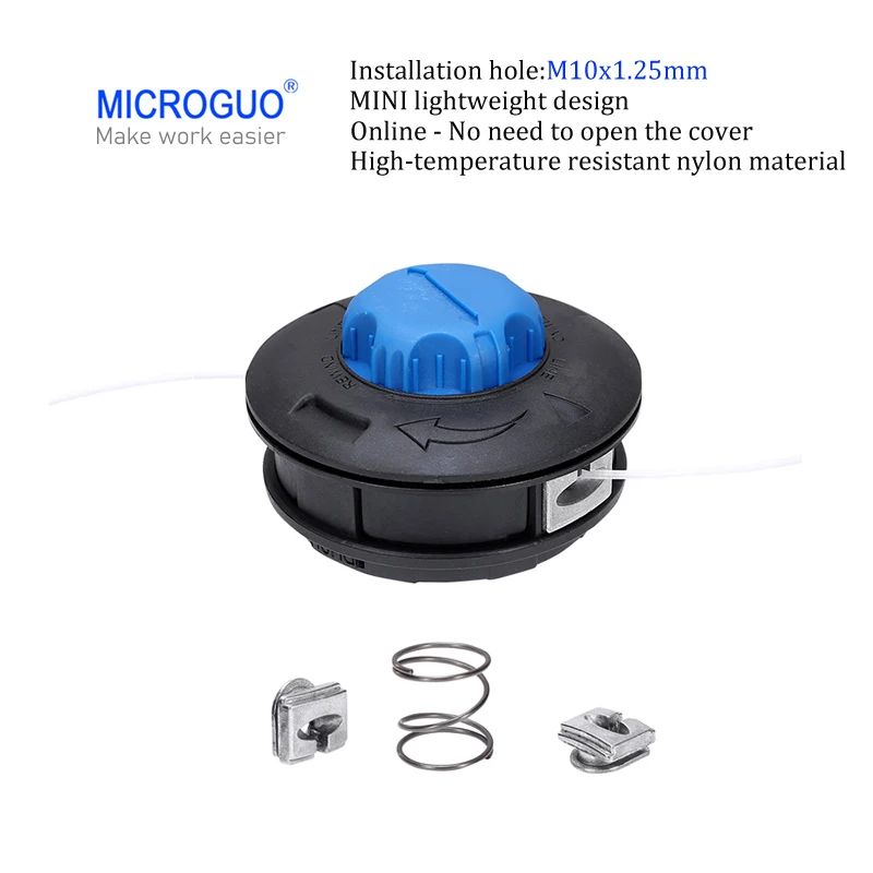 

MICROGUO Mini grass trimmer M10X1.25mm - Lightweight, easy to install, resistant to high temperatures, suitable for garden lawn