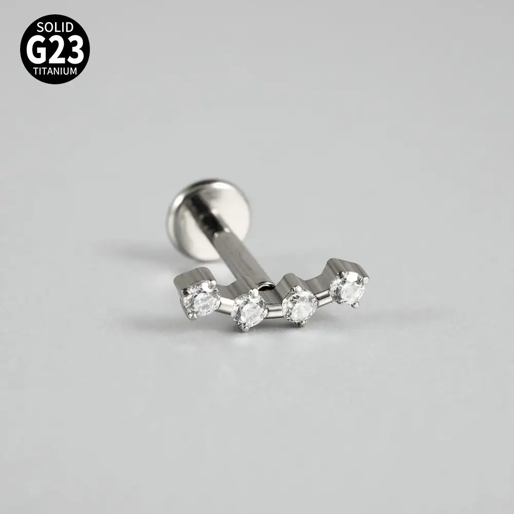 G23 التيتانيوم الشرير العنكبوت شيطان الأذن ترصيع الشفاه العلوي ترصيع القط الصغير أقراط اللولب Labret الغضروف الزنمة اللولب الشفاه ثقب