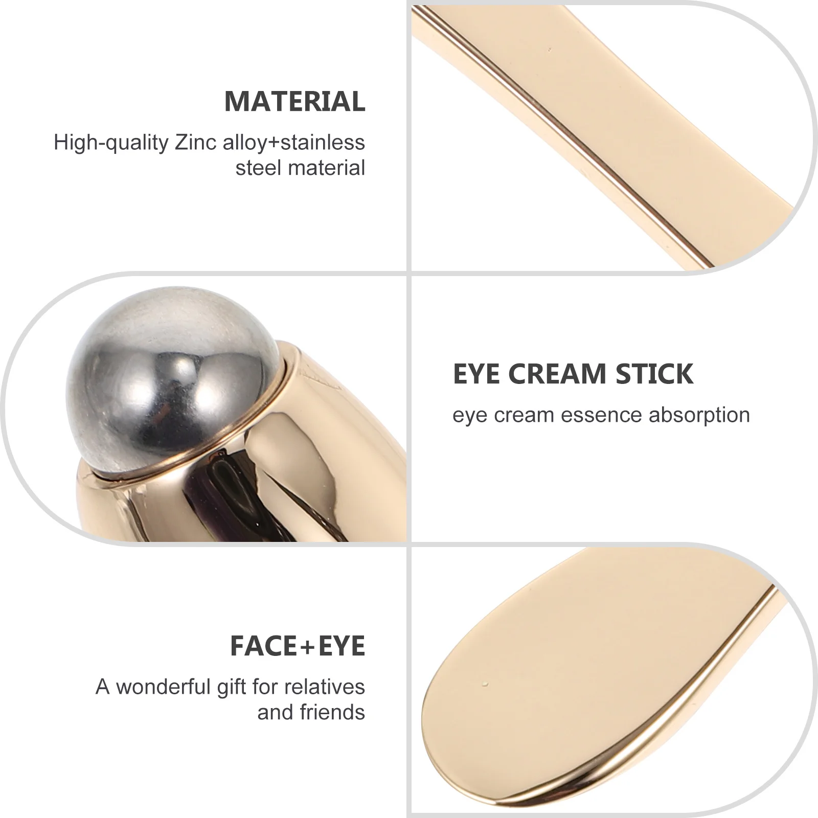 

1pc Eye Massager For Dark Circles Anti-Aging Eye Care Tool Portable Facial Roller Puffiness Relief Cream Applicator Fine Lines