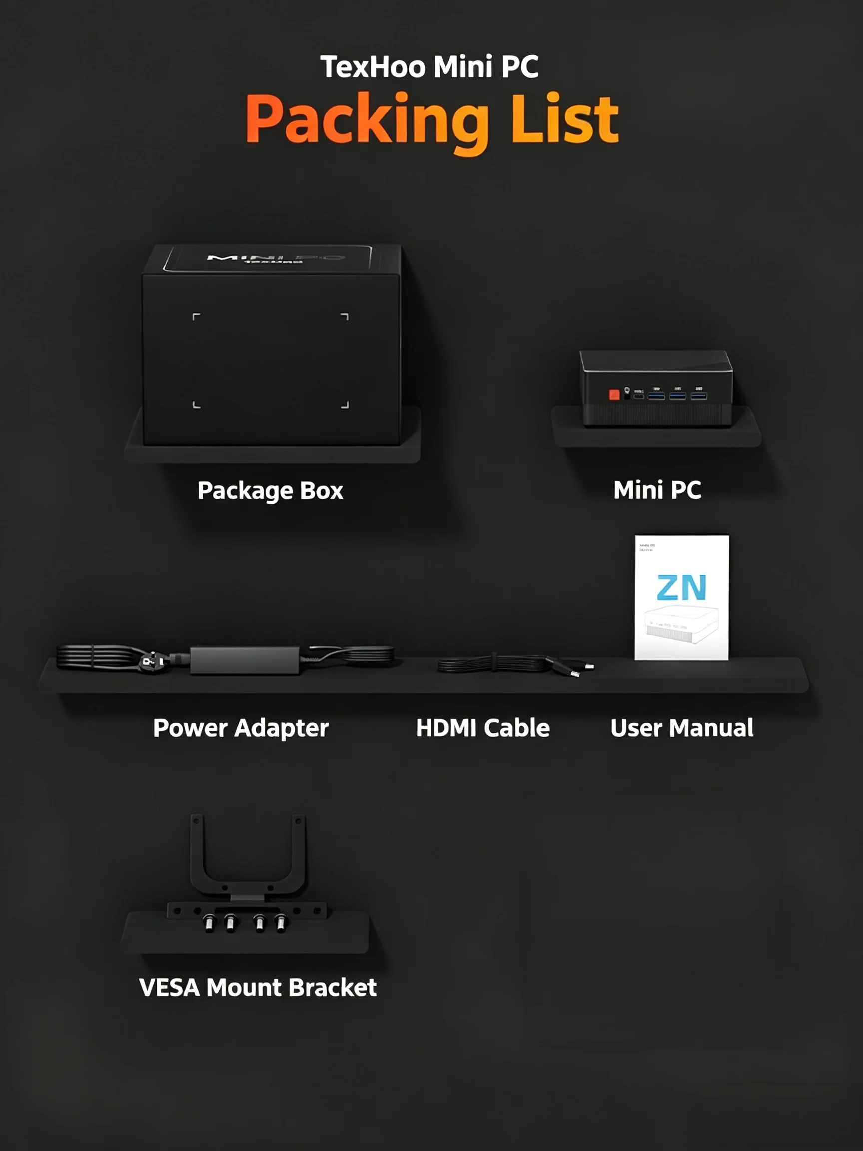 TexHoo Mini PC AMD Ryzen 3 5425U 4300U Dual LAN 4K Display DP+2xHDMI DDR4x2, NVMe/SATA M.2 for Soft Router Firewall NAS Computer