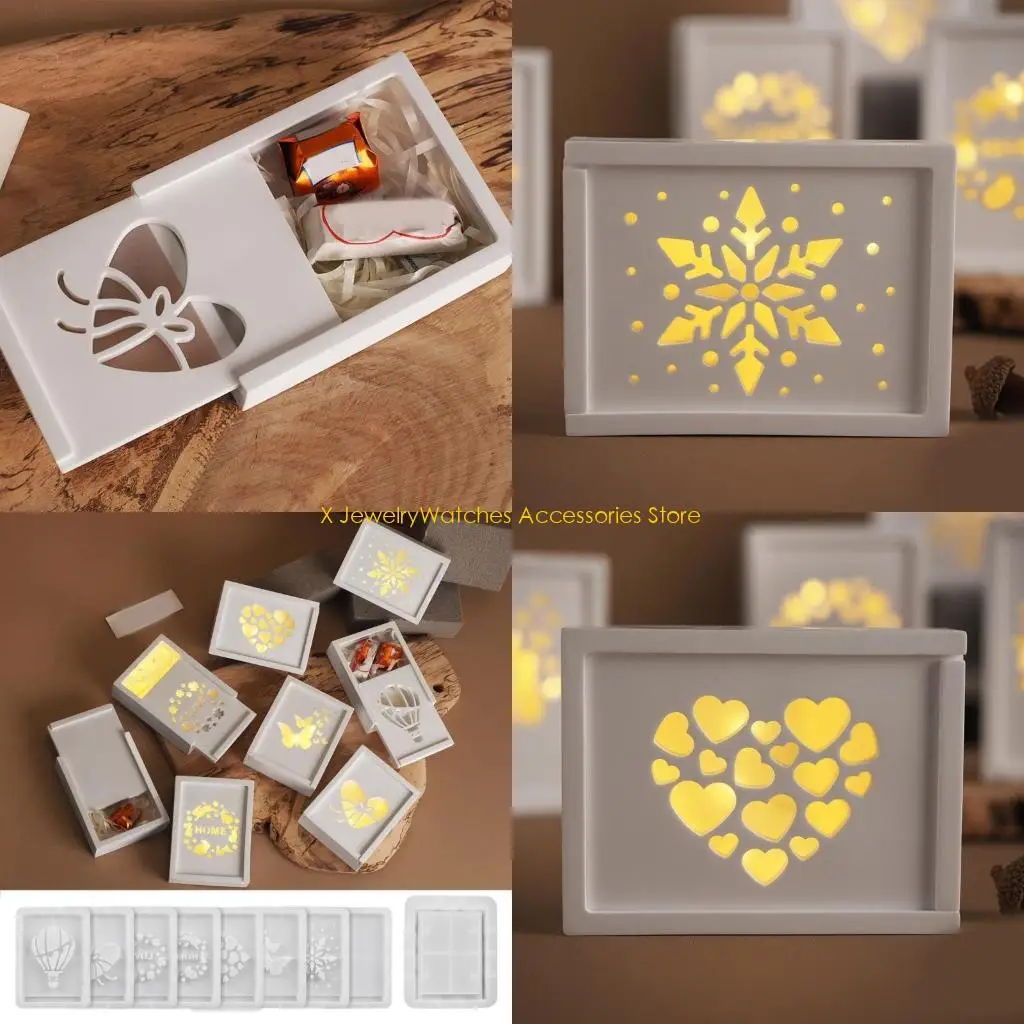 

31KD Silicone Storage Box Molds Rectangular Storage Container Moulds Silicone Texture Suitable for Clothing and Stationery