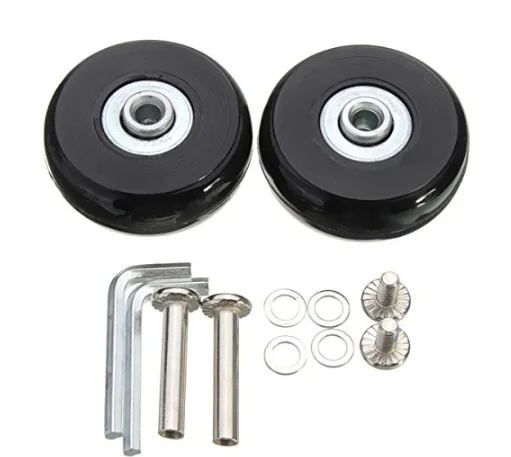 2 Pairs of 60mm Silent Trolley Case Travel Luggage Universal Wheel Maintenance and Repair Accessories Wheels