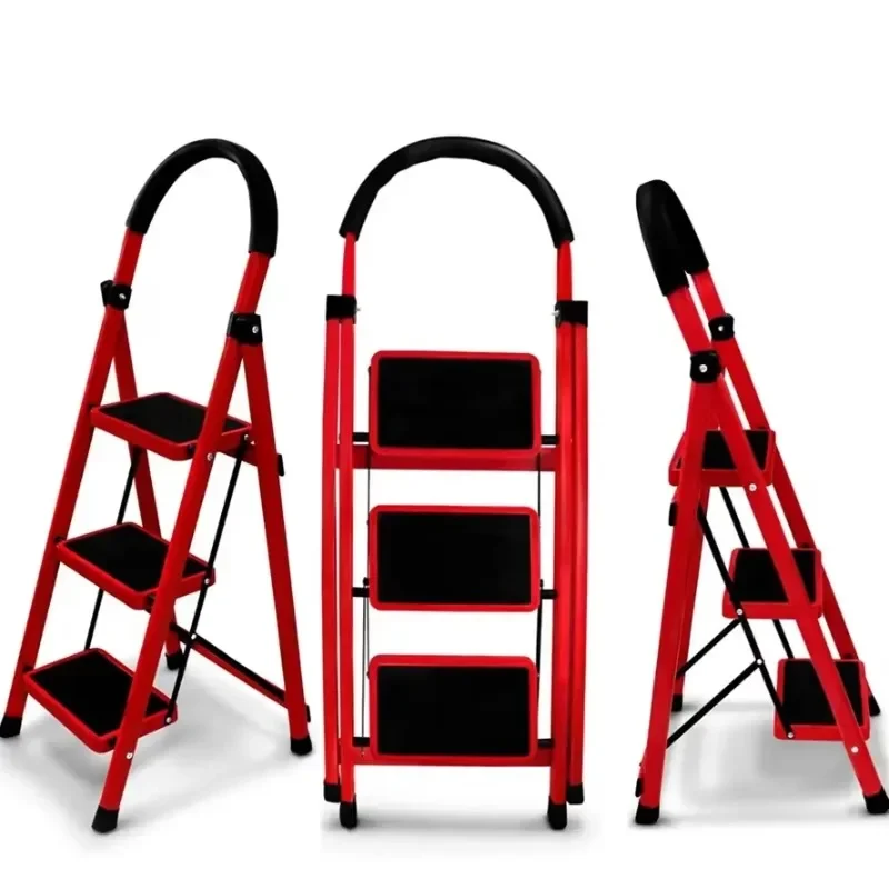 3 Step 4 Step Portable Foldable Ladders Step Steel Ladder