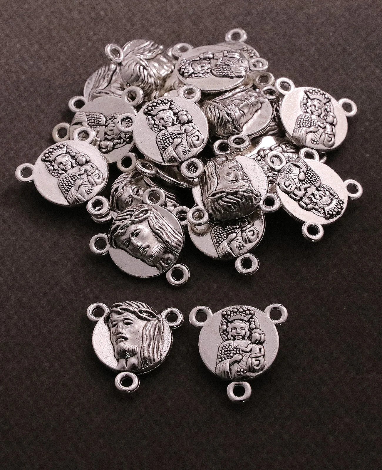 20 قطعة مركز الوردية يسوع المسيح موصلات سيدة مريم العذراء عقد الرضع يسوع الوردية محور لتقوم بها بنفسك مجوهرات اكسسوارات