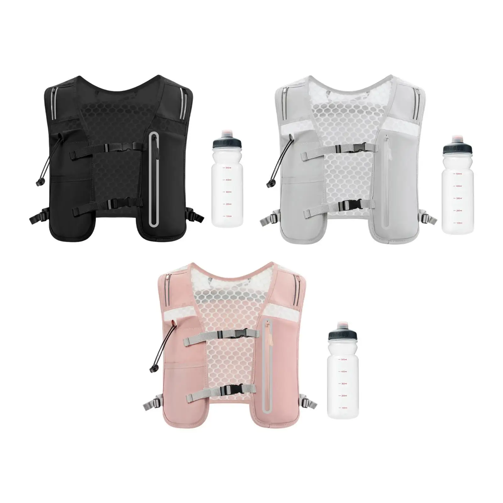 Adjustable Hydration Vest Backpack Lightweight Sports Backpack Water Storage for Camping Hiking and Running