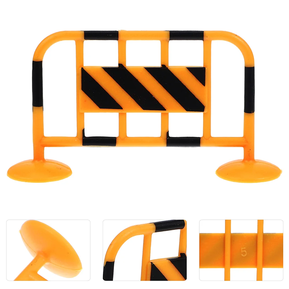 

Toy Traffic Signs Roadblock Roadblocks Miniature Fence Toys Construction Barricade