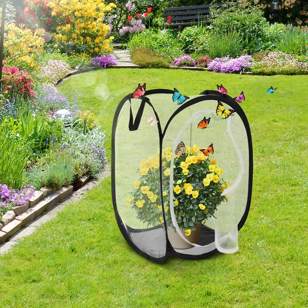 

Insect Cage Butterfly Habitat Outdoor Kids Breathable Container Foldable Mesh Enclosure Fine Airflow Zippered Access