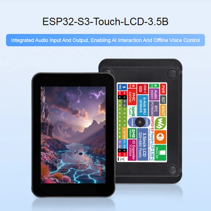 ESP32-S3 3.5 Inch Touch Display Development Board 32-Bit LX7 Dual-Core Processor IPS LCD Support WiFi BT 5 DeepSeek XiaoZhi AI