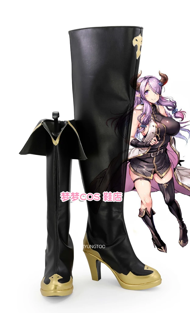 Granblue Fantasy Narmaya Cosplay Shoes Halloween Long Boots Shoes Comic Cosplay Costume Prop Anime Cosplay Shoes Carnival Cos