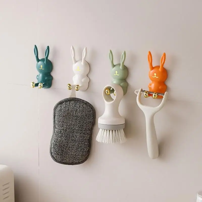 2025 New Cartoon Rabbit Wall Hook Hanger Multifunctional Hanging Bracket Supplies