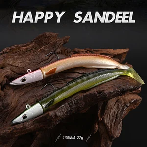 BLUX-HAPPY Sandeel Fishing mồi nhử, mồi nhân tạo, lươn sống mềm, đuôi mái chèo, móc đầu jig, rung vinyl, bánh răng mặn, 13cm, 27g 10 Bán hàng chính Bán hàng Turvira - №4