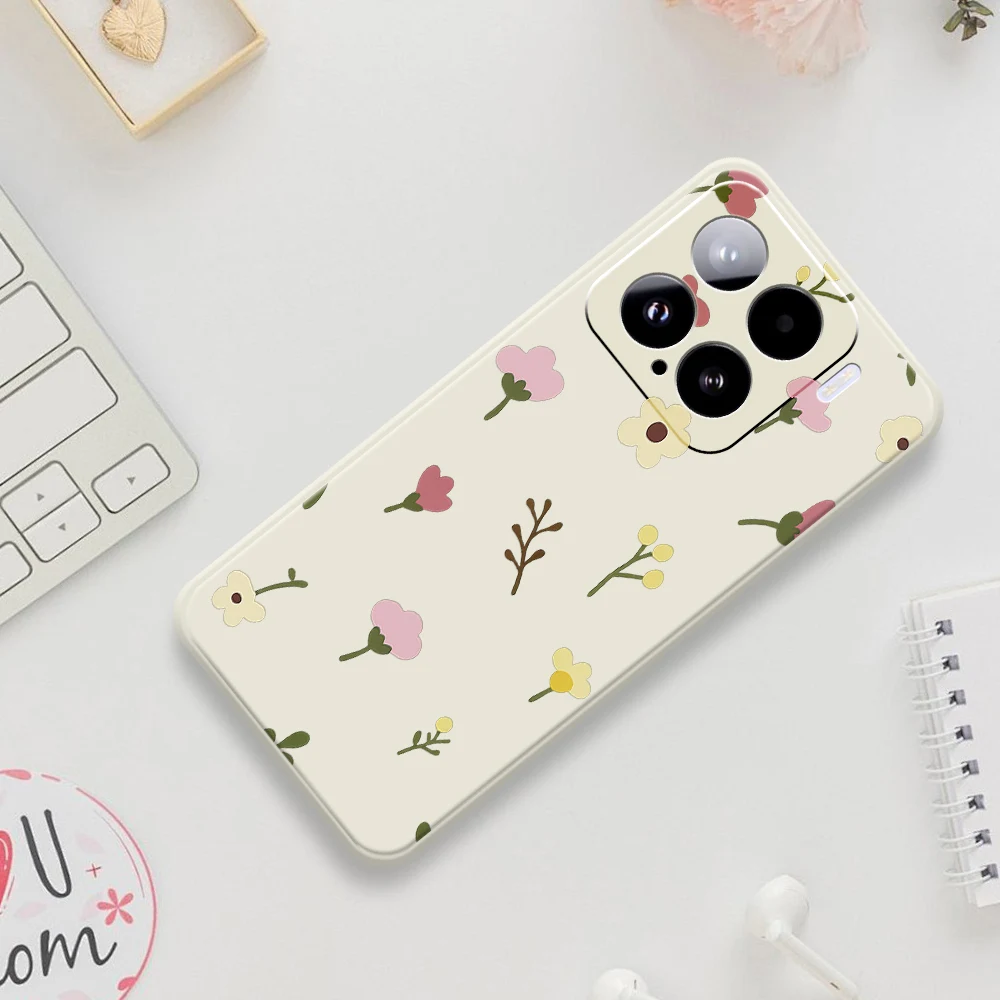 Funda de teléfono con flores de estilo fresco para Xiaomi Mi 15 Ultra Mi 14T 13T 12T 11T Pro, funda de silicona para Xiaomi Mi 13T Pro Mi 11T Pro