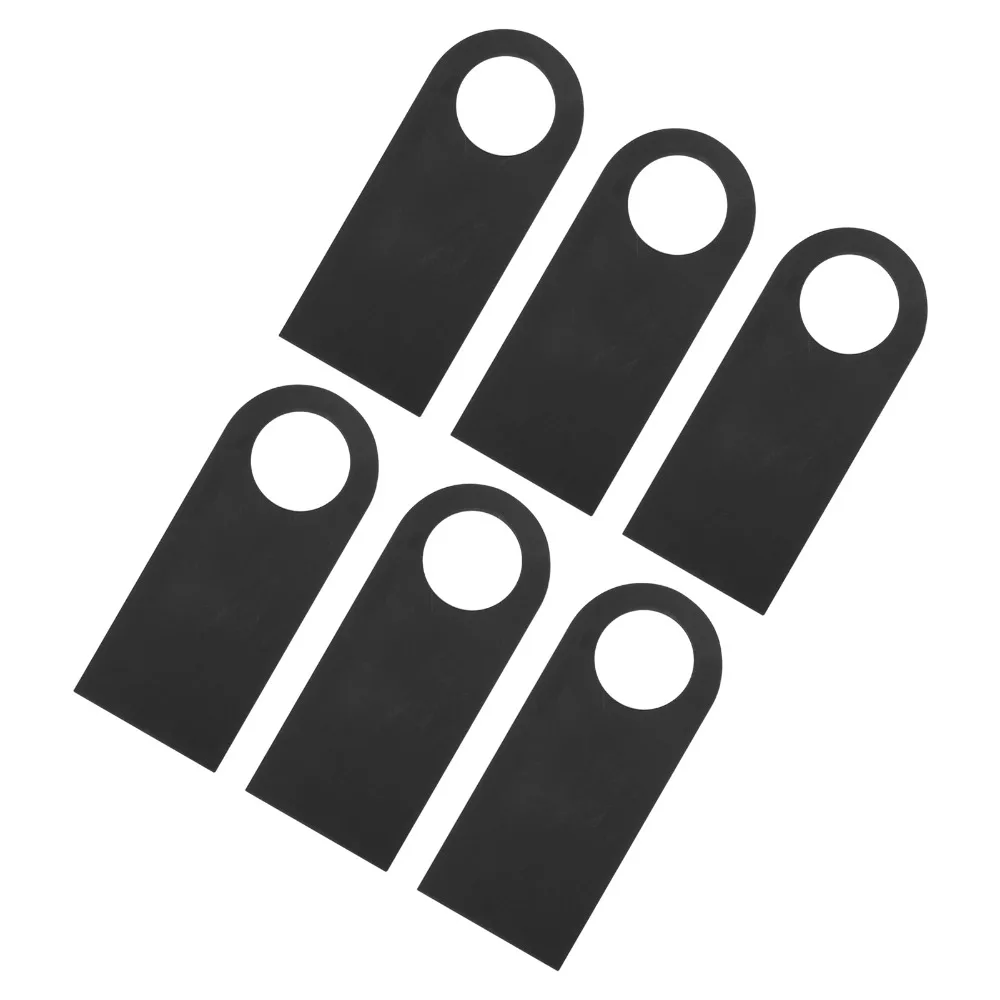 6pcs DIY Craft Projects Double Sided Door Sign Hanger Reusable Black Wooden Door Hanger Mini Blackboard Sign Home Decoration