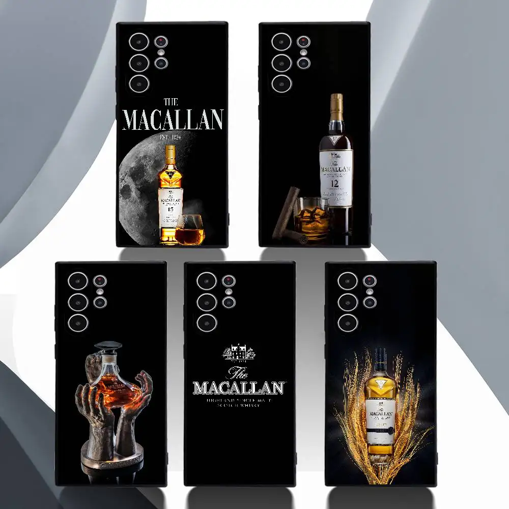Funda de teléfono famosa Whisky m-macallan para Samsung Galaxy S25 S24 S22 S23 Ultra S21 S20 Plus 5G Funda protectora de silicona