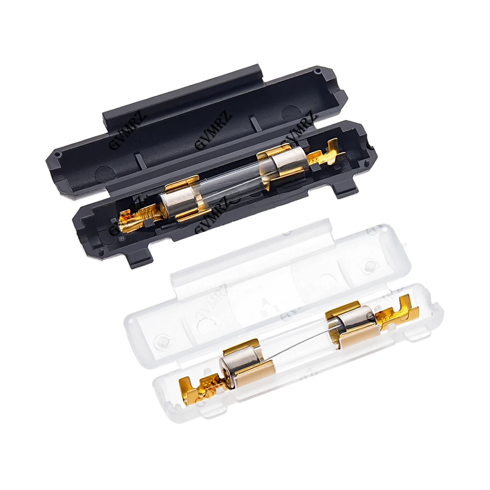 5Set 250V 0.25A 0.5A  4-30A 6*30MM Fuse Socket Flip With 6X30MM Glass Fuse Holder shell Black/White Flip Type 1A 1.5A 2A 3A