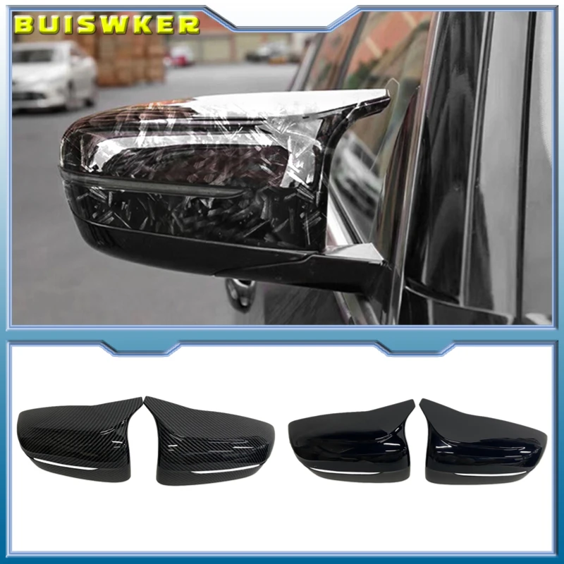 

Side Rearview Wing Mirror Cover Caps For BMW 3 4 5 7 8 Series G11 G12 G14 G15 G16 G22 G23 G24 G30 G31 G38 ABS Gloss Black