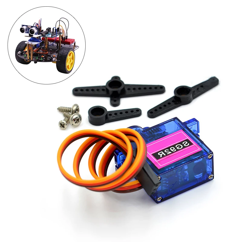 RC Helicopter Parts: 1Set 180/360 Degree 2.5KG SG92R Mini 9g Servo; Nylon Carbon Fiber Gear Upgrades for SG90