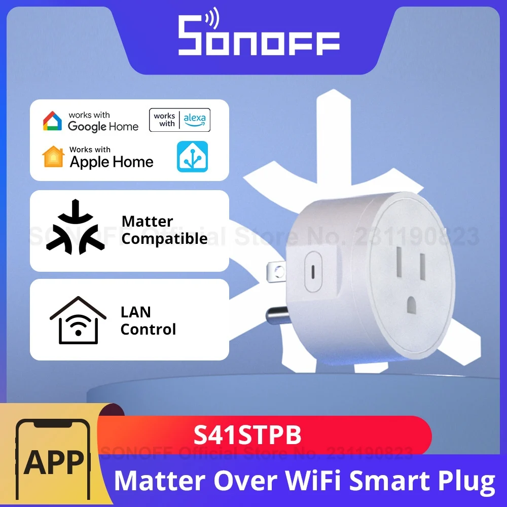 Sonoff S41stpb Iplug Gen2 S41s Us Socket Matter Over Wifi Smart Plug - smart-home Deals & Specifications