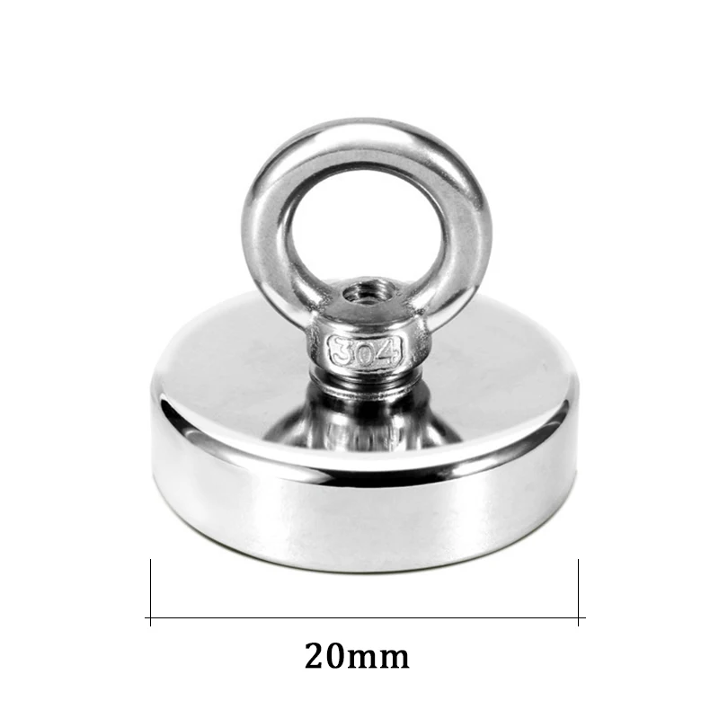 Supersterke neodymium vismagneten Heavy Duty imanes magneet met verzonken gat oogbout voor Salvage magnetisch vissen