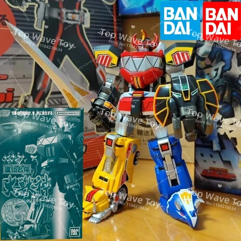 New Stock Bandai Original Mighty Morphin SUPER MINIPLA DRAGONCAESAR Daizyuzin Kyoryu Figure Collection Model Ornament Toys Doll