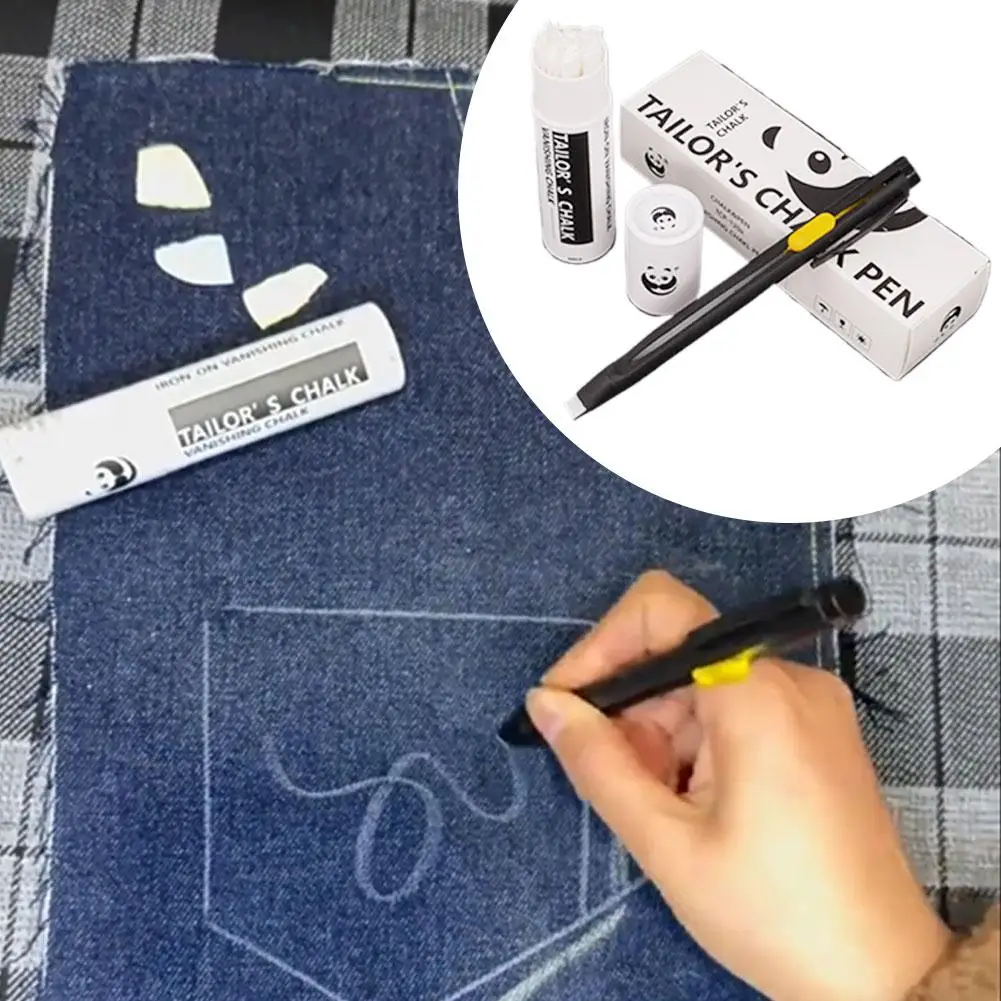 Estuche de bolígrafo en polvo para pintura Invisible, juego de tiza, desaparecimiento de alta temperatura, corte de tela, accesorios de posicionamiento a medida, 20 piezas