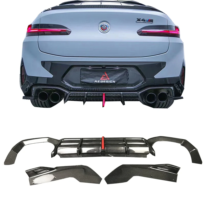 

New style Dry carbon fiber rear diffuser for F97 X3M LCI rear bumper splitter lip